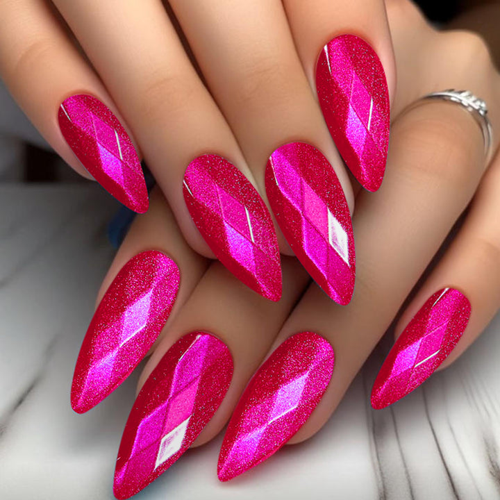Shimmering Stiletto Nail Art Extensions Stornfield