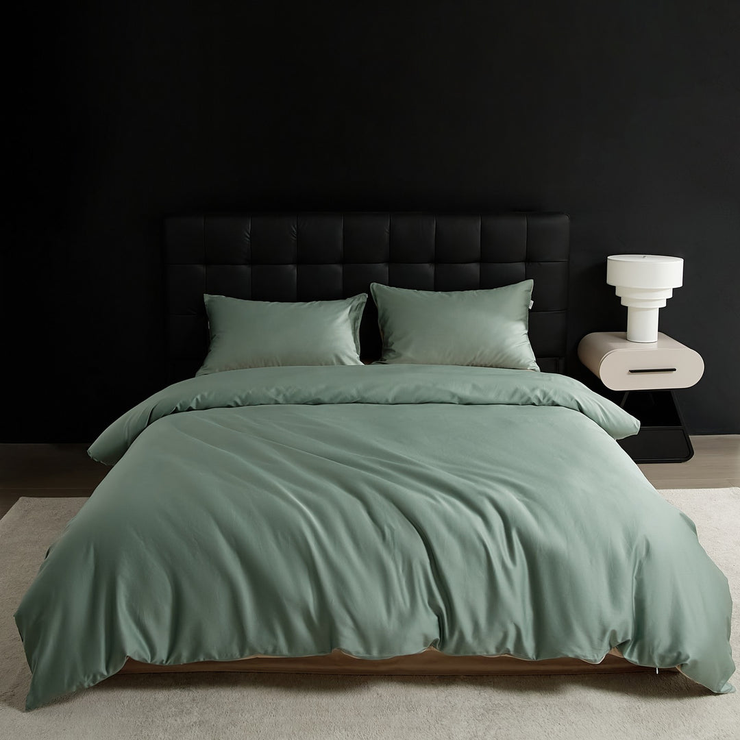 Silky Microfiber Hotel-Style Duvet Cover Set with Envelope Pillowcases and Hidden Zipper