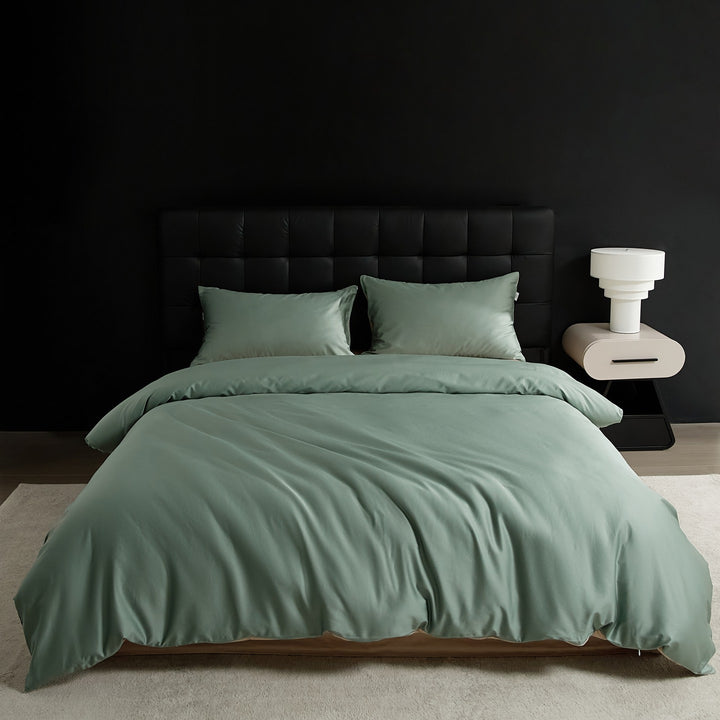 Silky Microfiber Hotel-Style Duvet Cover Set with Envelope Pillowcases and Hidden Zipper