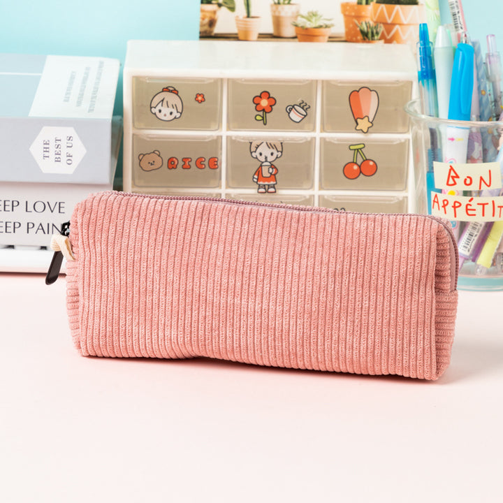 Textured Corduroy Pencil Case Stornfield