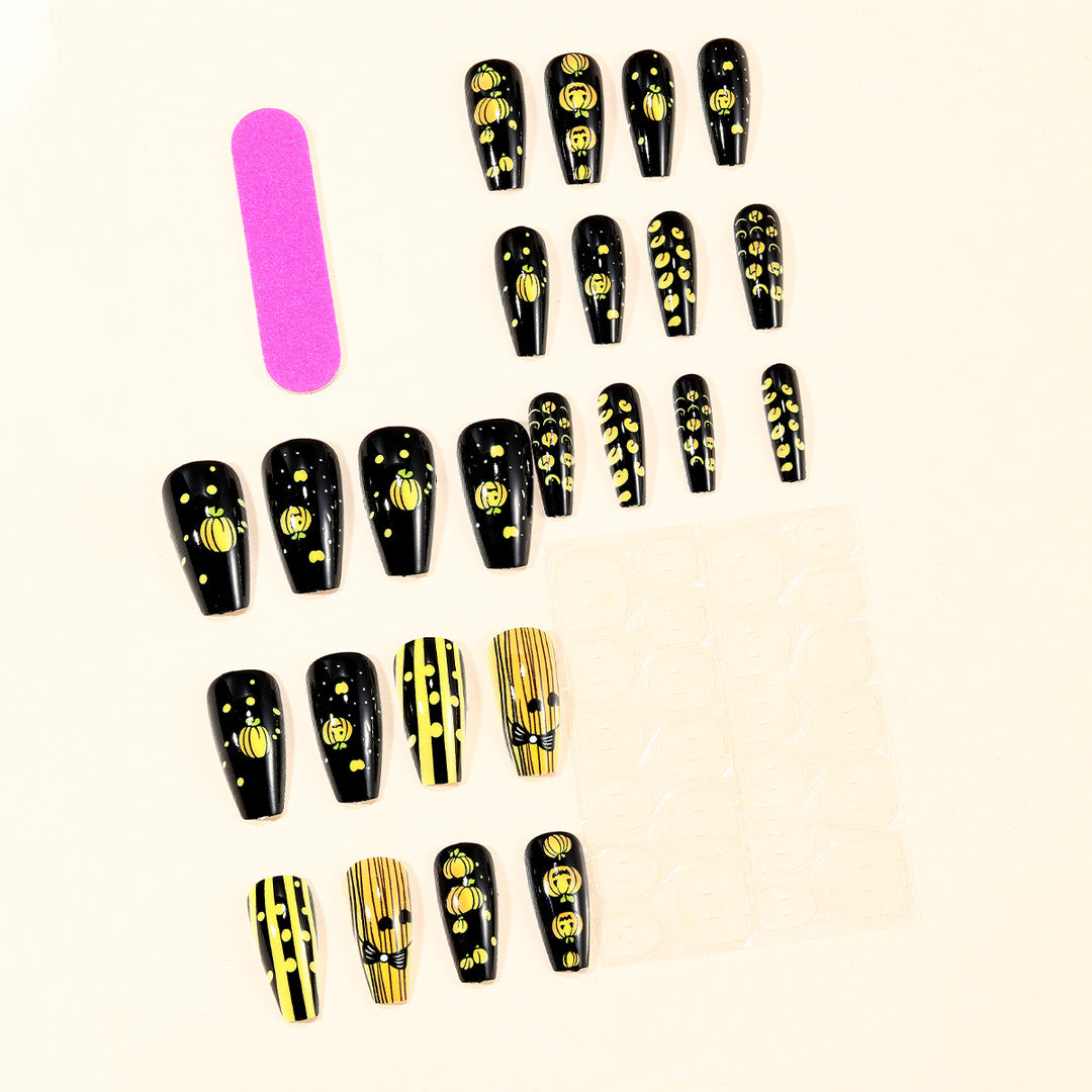 Festive Halloween Pumpkin Nail Art Extensions Stornfield