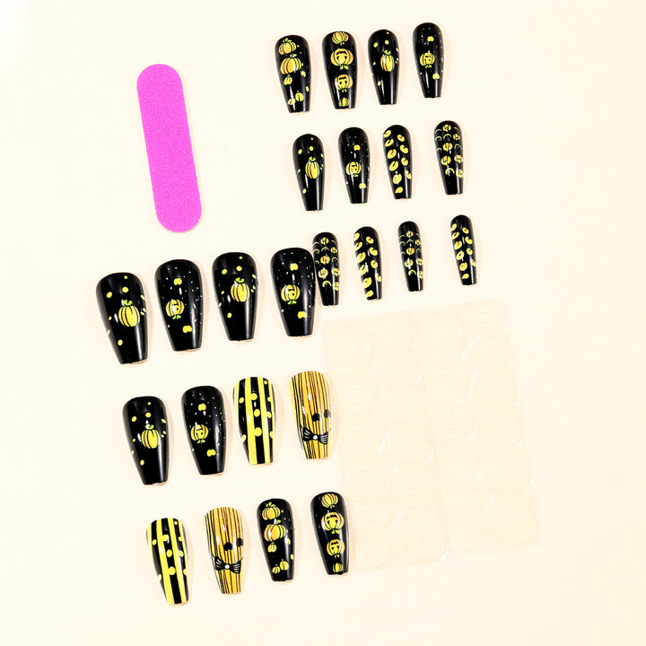 Festive Halloween Pumpkin Nail Art Extensions Stornfield