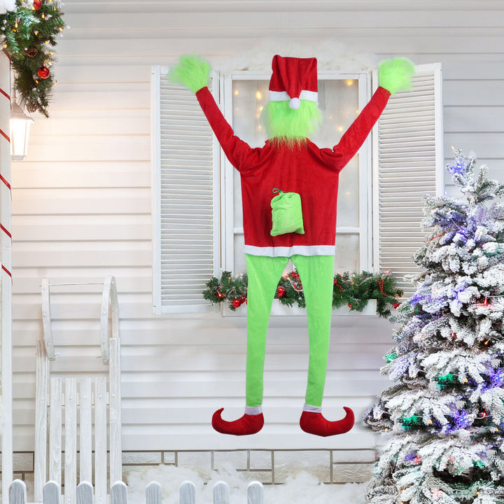 Funny Christmas stocking with Grinch design
