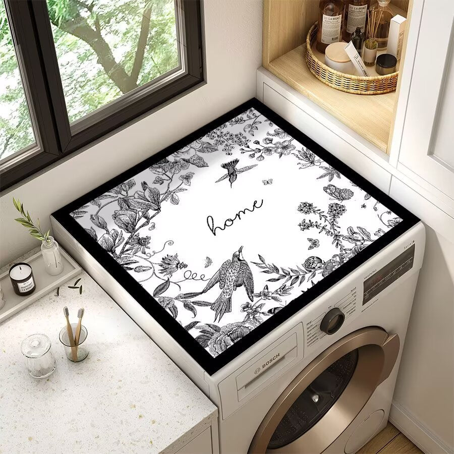 Decorative Floral Laundry Room Counter Mat Stornfield