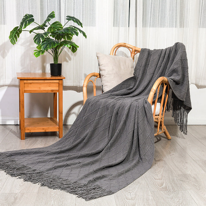 Woven Textured Throw Blanket