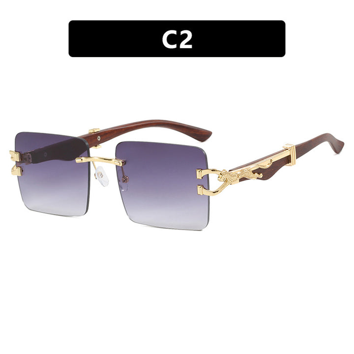 Ladies elegant square sunglasses with high-quality wooden frame Stornfield