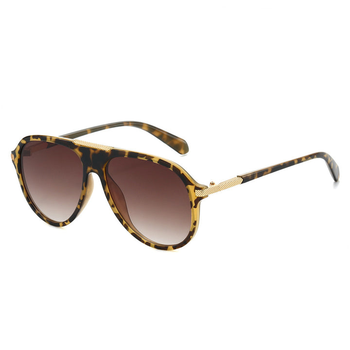 Oversized Aviator Sunglasses with Metallic Accents Stornfield