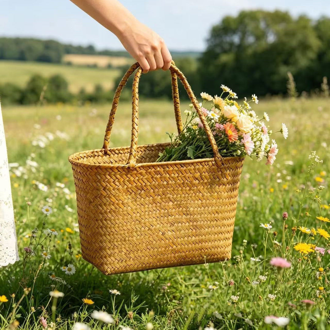 Woven Straw Shopping Basket Stornfield