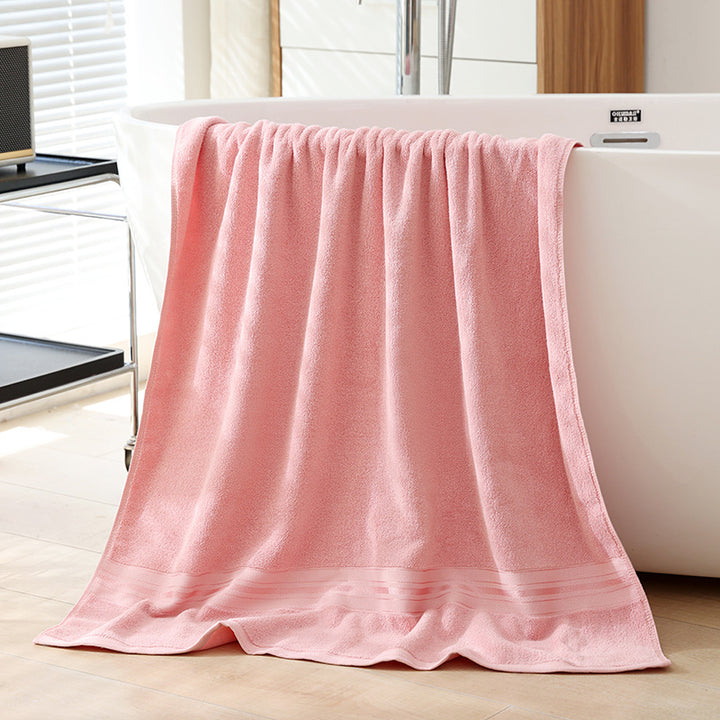 Large soft cotton terry bath towel absorbent wellness towel