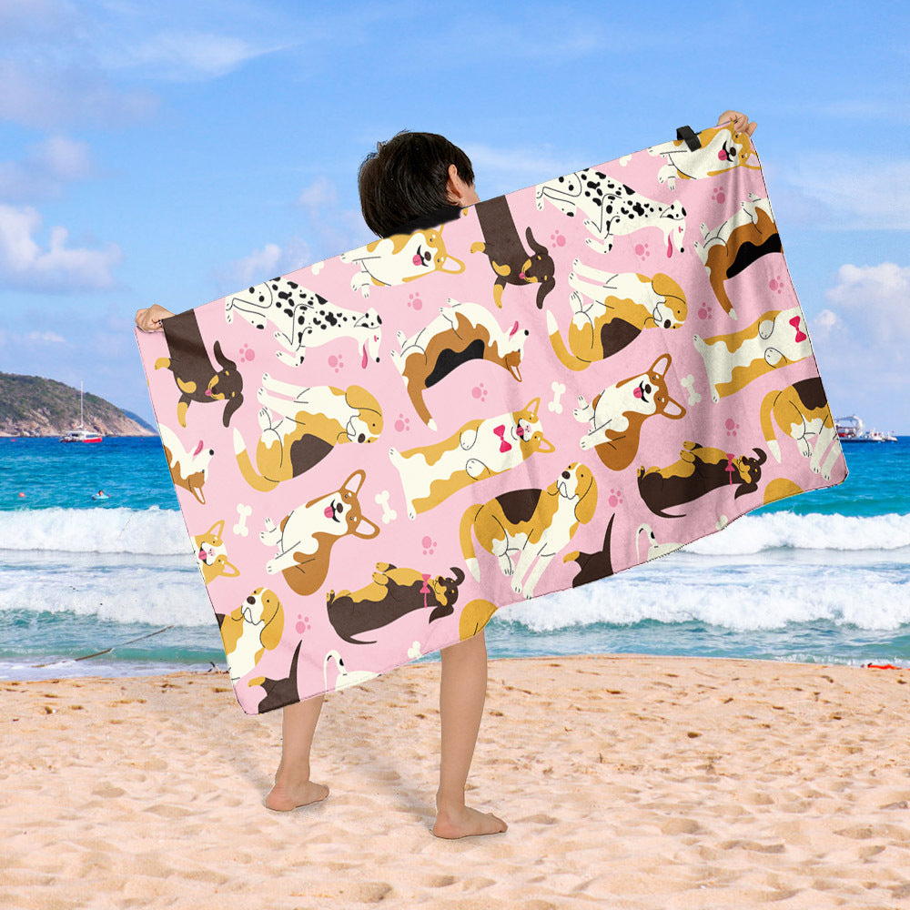 Beach blanket with colorful cupcake design Stornfield