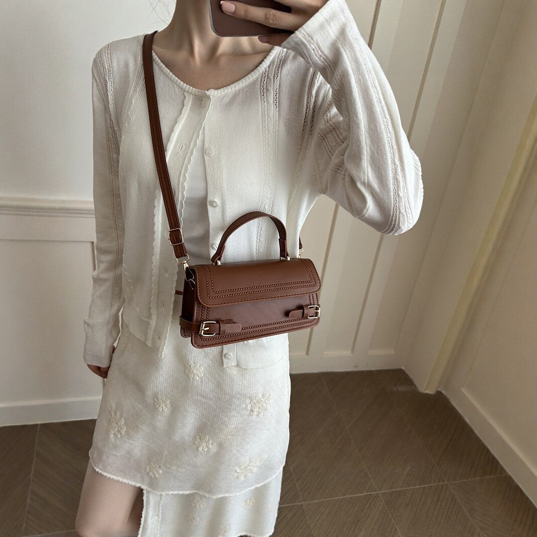 Elegant Structured Handheld Satchel
