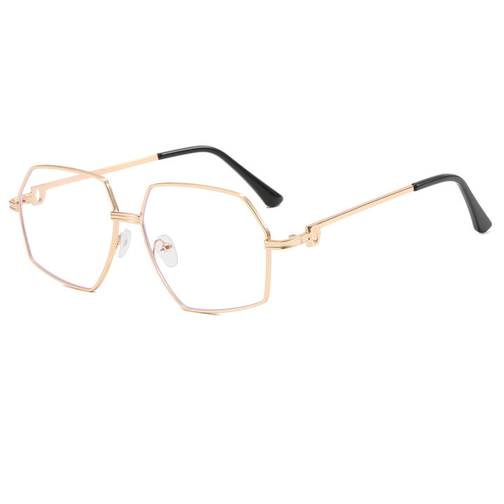 Ladies Stylish geometric sunglasses with elegant metal frame Stornfield