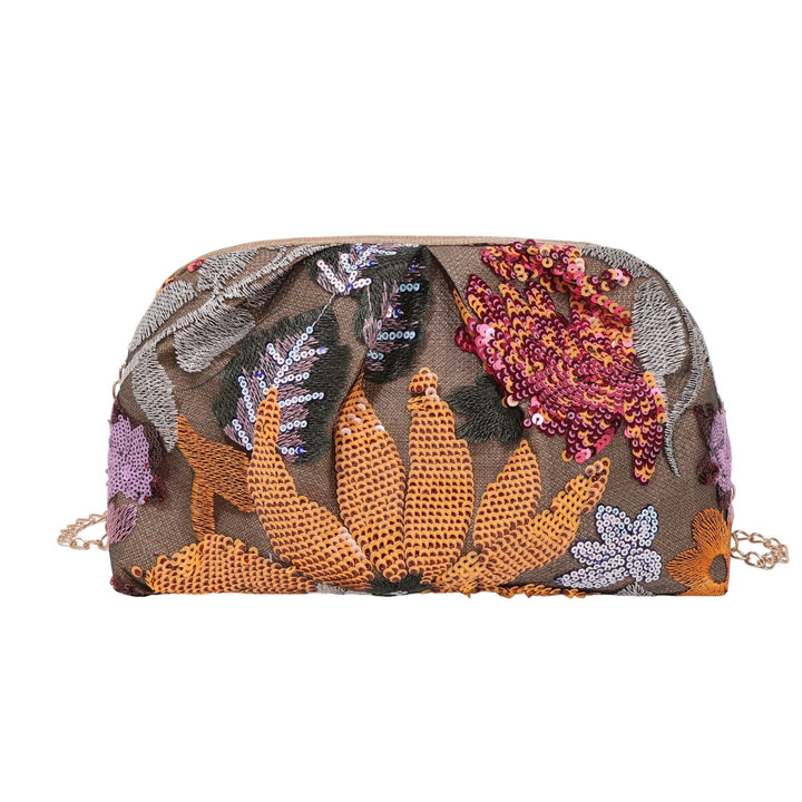 WoElegant Floral Sequin Clutch Bag Stornfield
