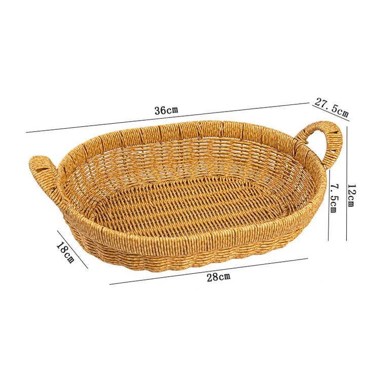 Handwoven Oval Storage Basket Stornfield