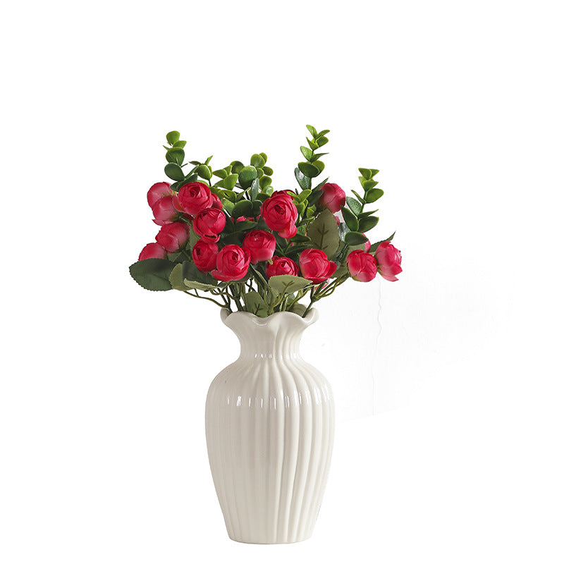 Elegant Ribbed Ceramic Flower Vase Stornfeild 1790310309