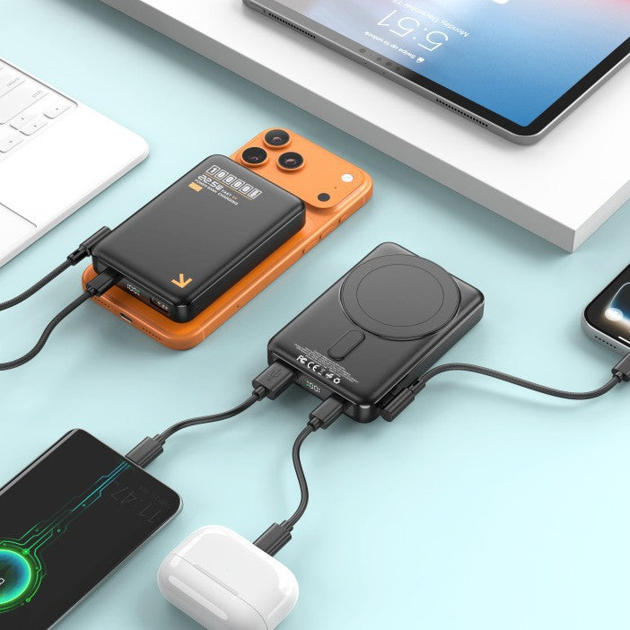 Portable power bank with inductive fast charging function and LED display Stornfield