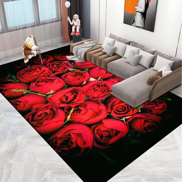 3D Printed Floral Area Rug Stornfield