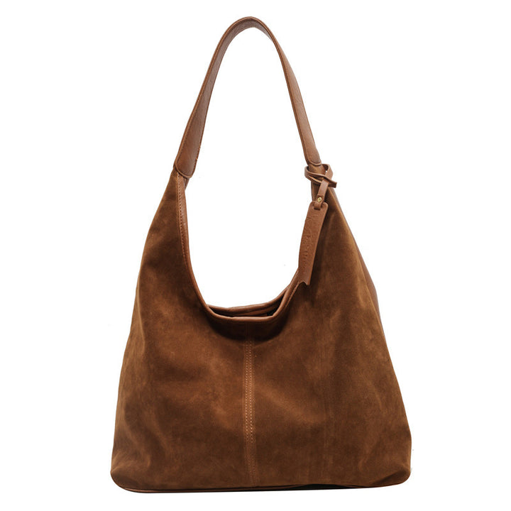 Suede Slouchy Shoulder Bag
