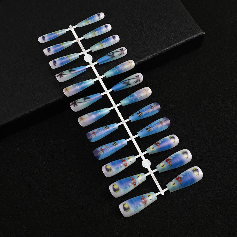 Artificial nails with maritime motifs Stornfield