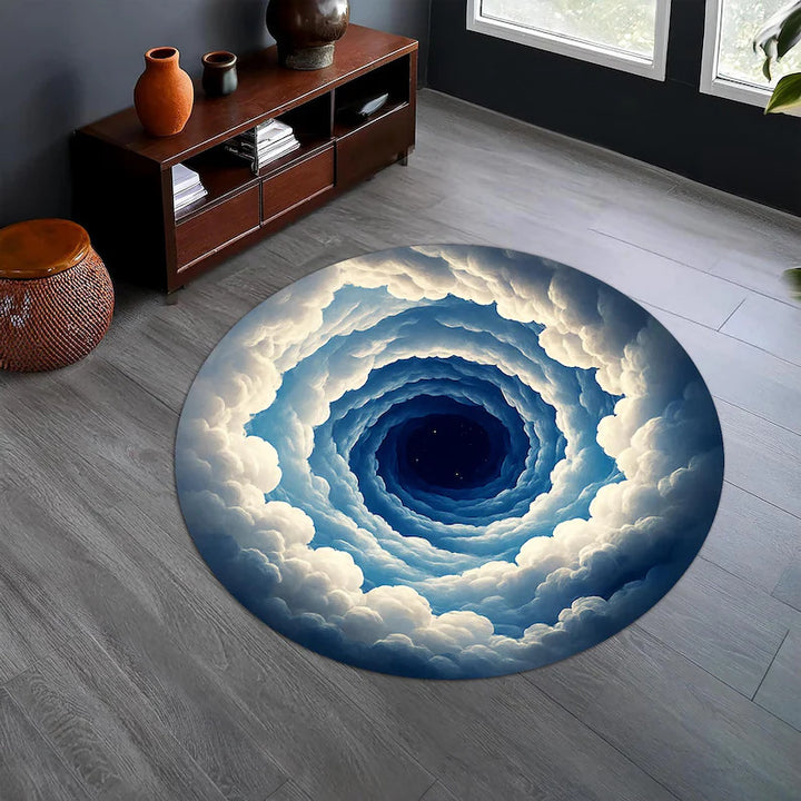 Artistic Spiral Cloud Area Rug