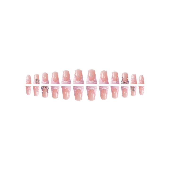 Artistic Rhinestone-Accented Press-On Nail Set Stornfield