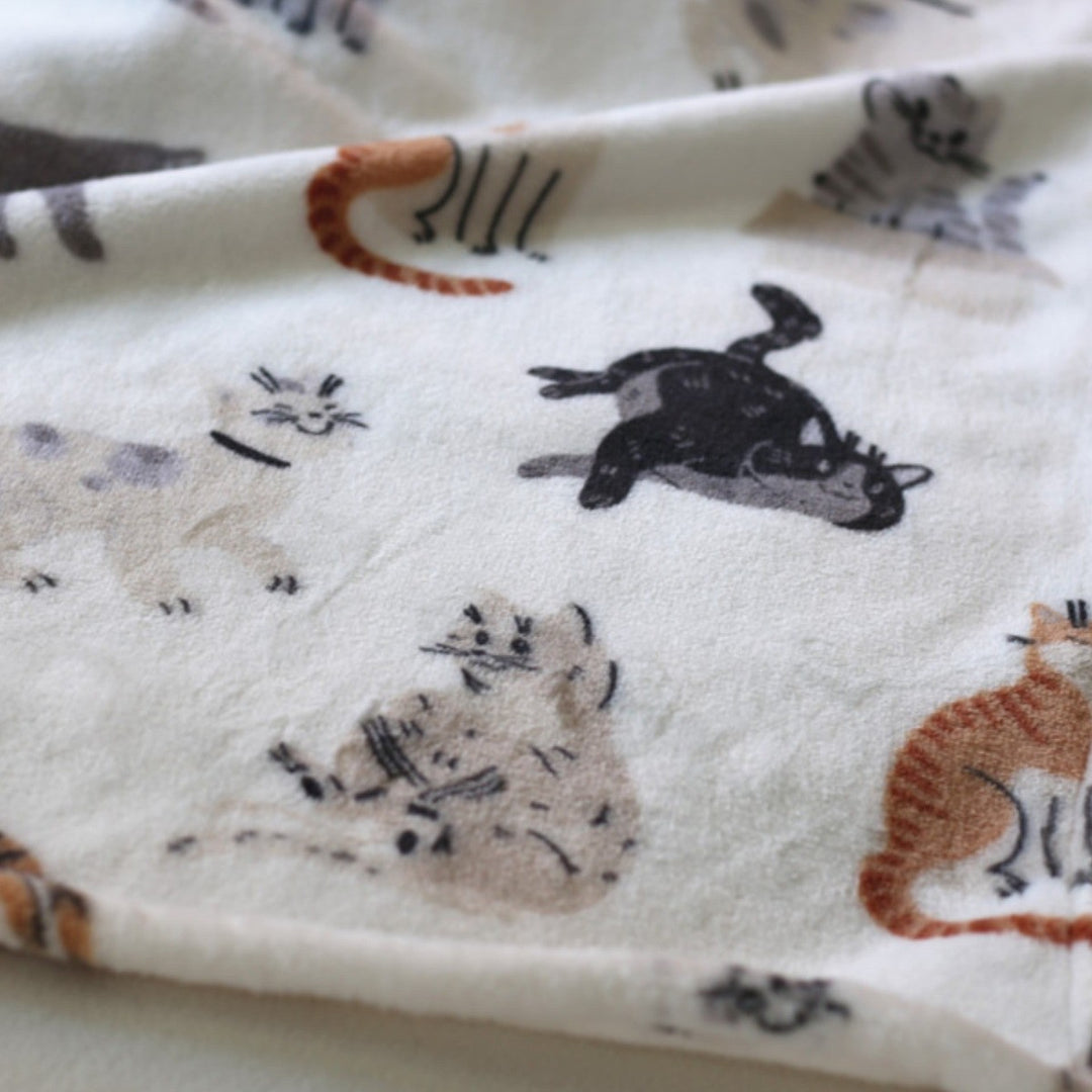 Playful Animal-Themed Plush Throw Blanket
