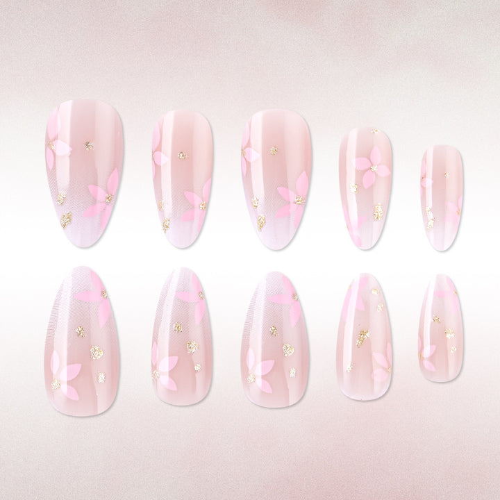 Decorative Floral Press-On Nail Set Stornfield