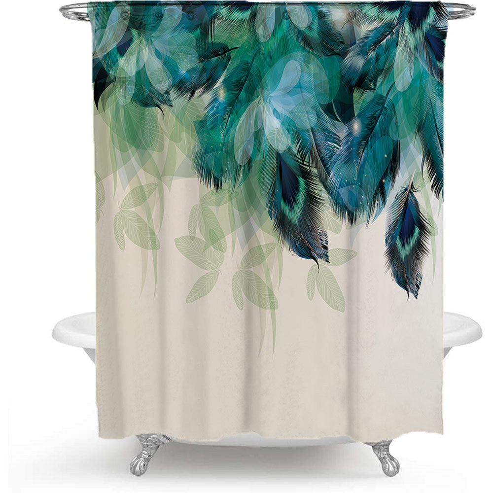 Artistic Peacock Feather Shower Curtain Stornfield