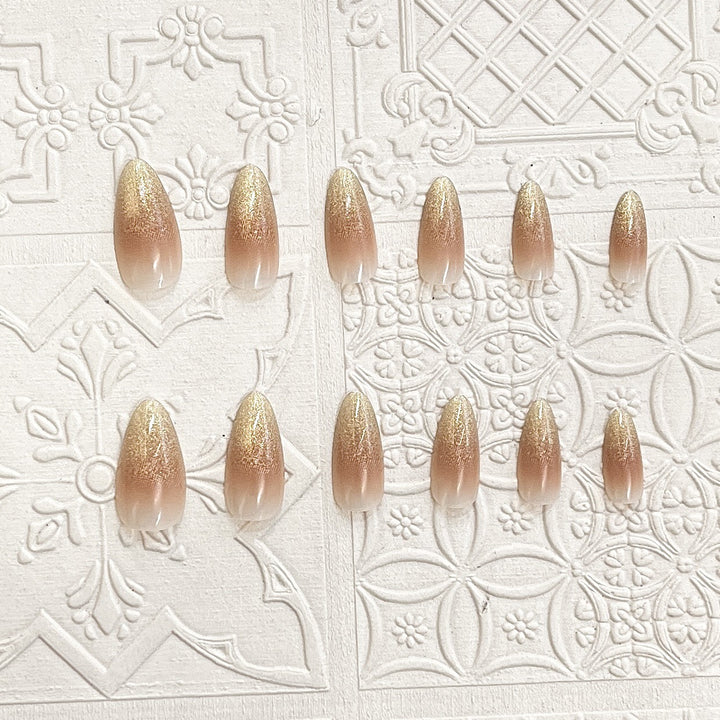Premium Glitter Ombre Press-On Nails Stornfield