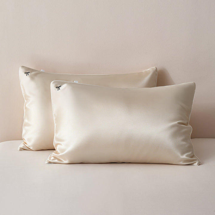 Silky Satin Pillowcase Pair for Hair & Skin Care with Hidden Closure