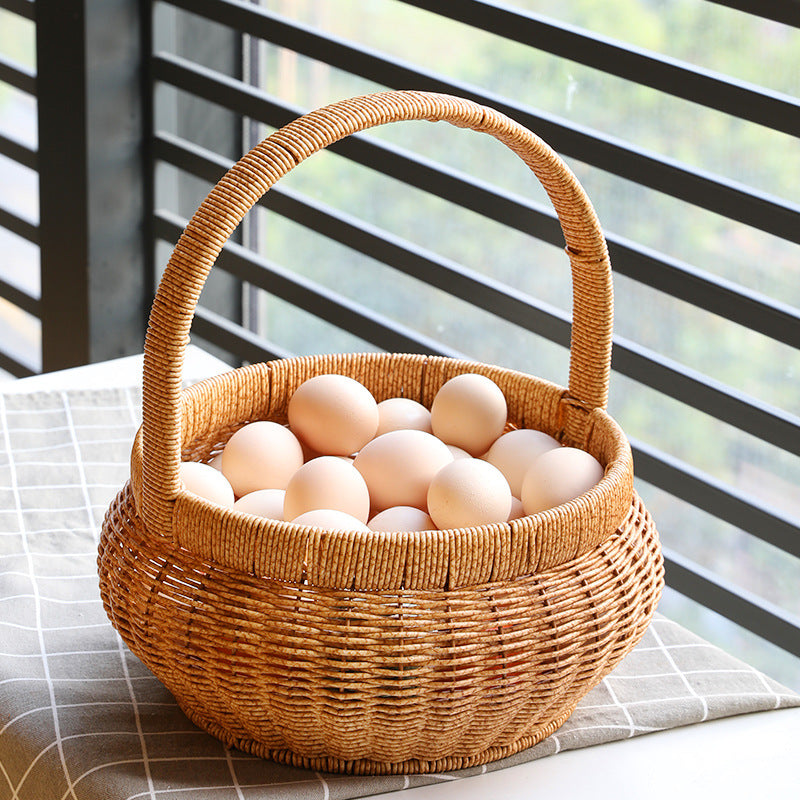 Unisex Handwoven Shopping Basket with Practical Handle Stornfield
