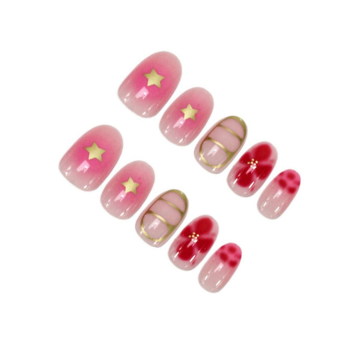 Artifical nails with elegant flower design Stornfield