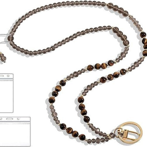 Beaded Lanyard with Retractable ID Holder Stornfield