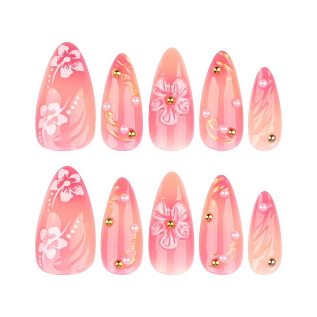 Floral and Decorative Press-On Nail Set Stornfield