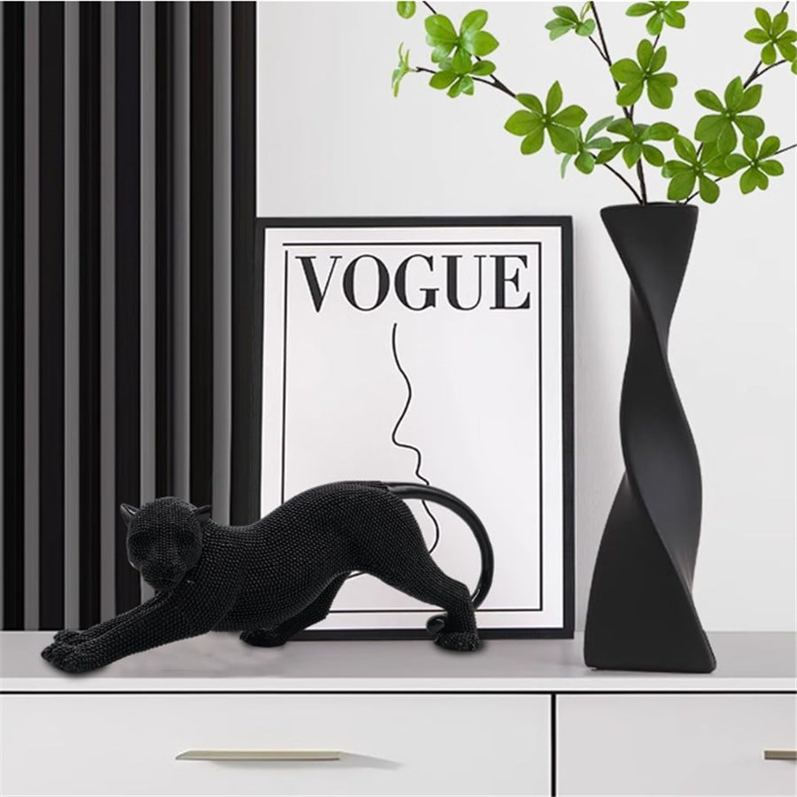 Decorative Resin Panther Sculpture