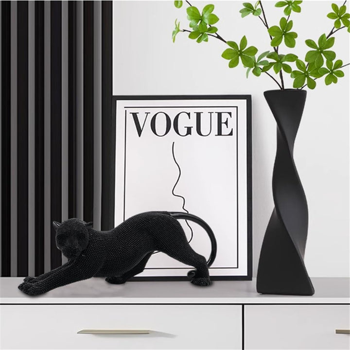Decorative Resin Panther Sculpture