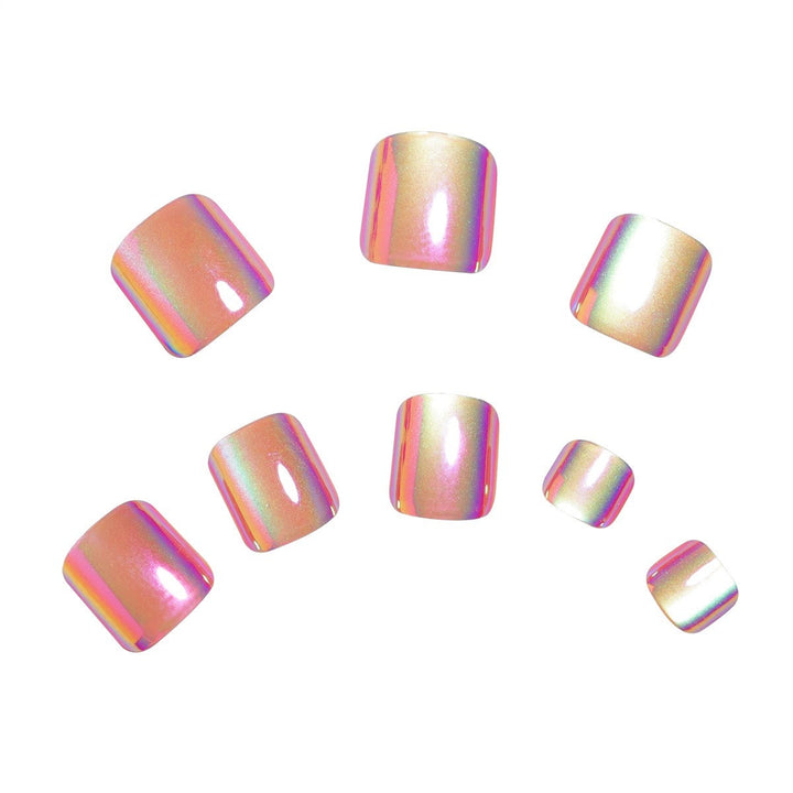 Iridescent Pedicure Press-On Nail Set Stornfield