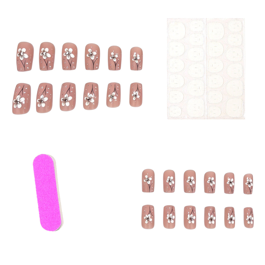 Floral Artified Acrylic Nail Enhancements Stornfield