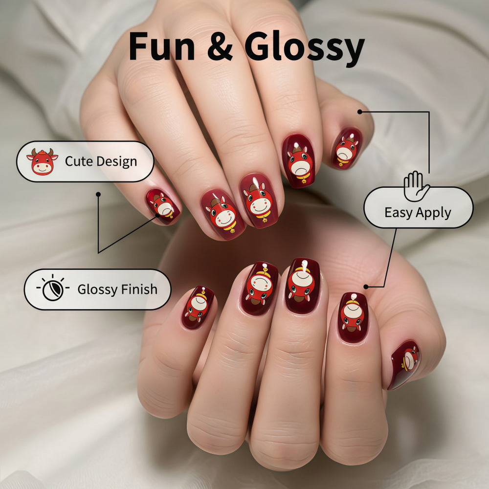 Funny art nails with animal motifs Stornfield
