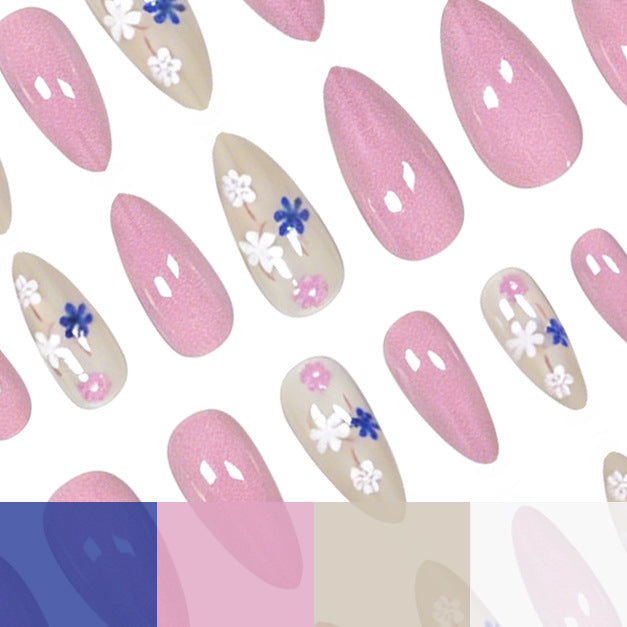 Floral Accent Stiletto Nail Art Extensions Stornfield