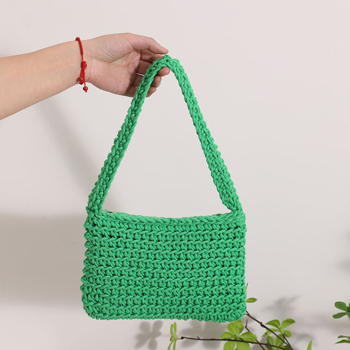 Handmade straw crossbody bag with structured design Stornfield