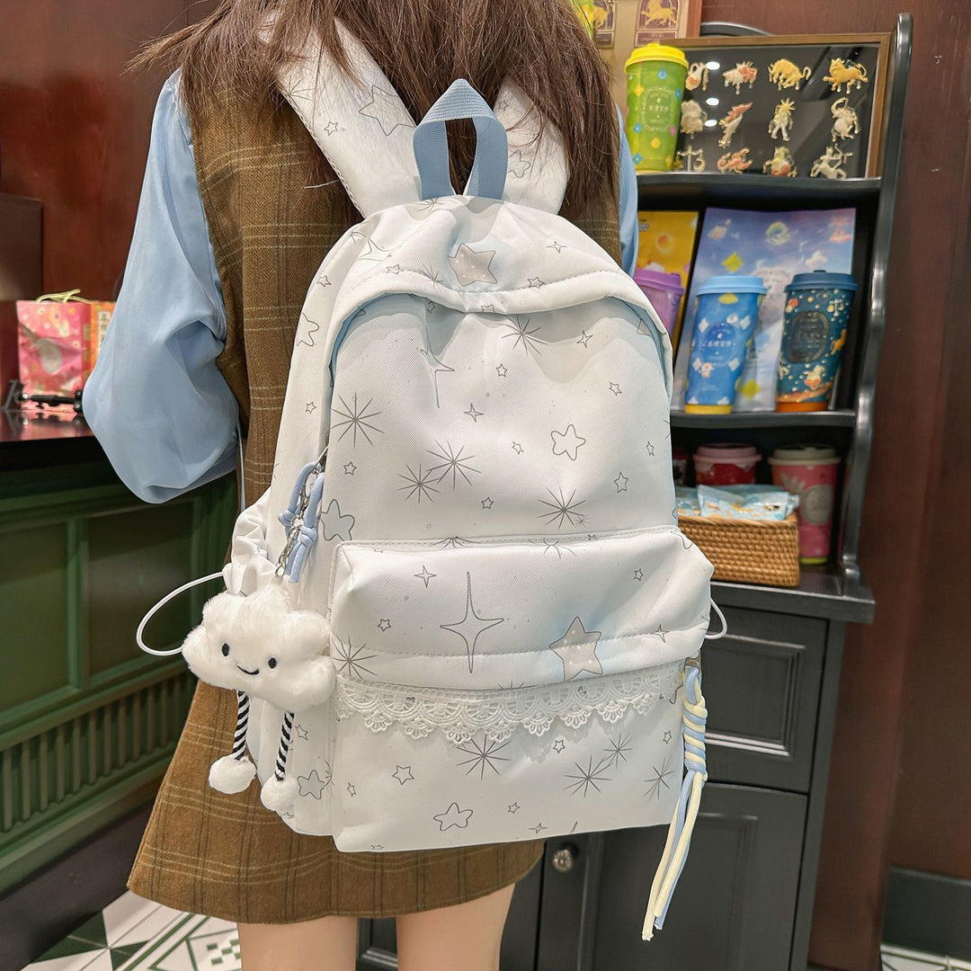 Backpack with Dreamy Star Design and Practical Features Stornfield