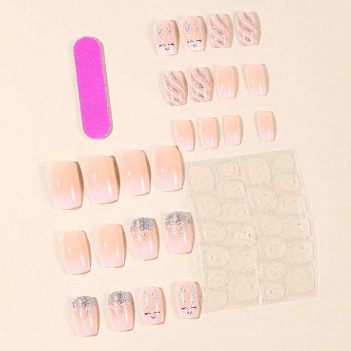 Festive Winter-Themed 3D Nail Art Extensions Stornfield