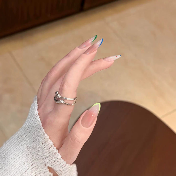 Artistic Multicolor Stiletto Press-On Nail Set