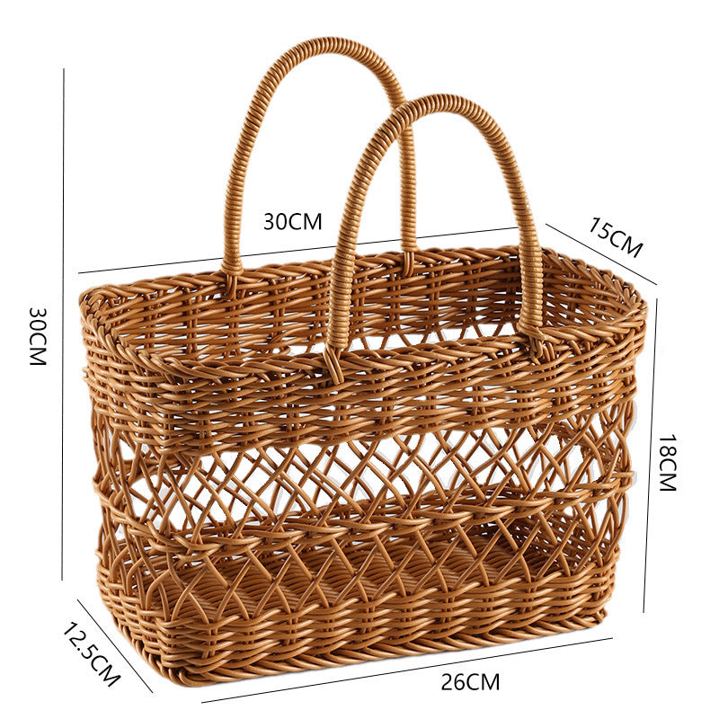 Rustic Woven Storage Basket Stornfield