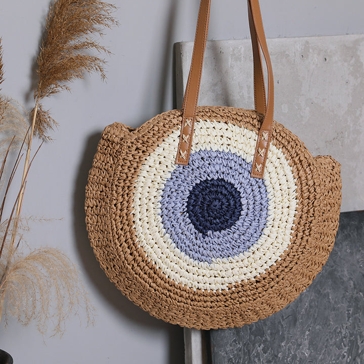 Round Basket Bag with Modern Design Stornfield