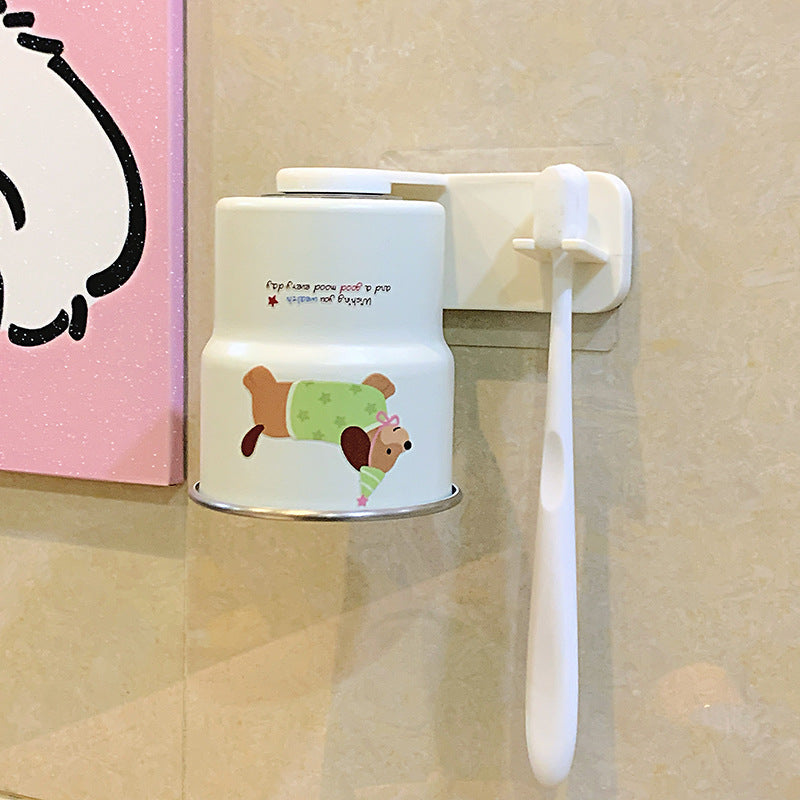 Wall-mounted toothbrush holder with playful animal design Stornfield