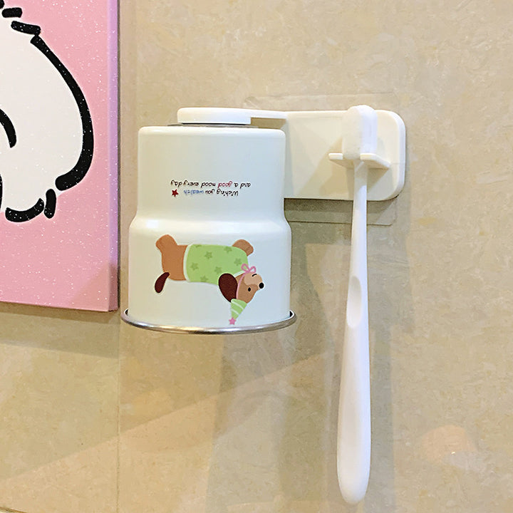 Wall-mounted toothbrush holder with playful animal design Stornfield