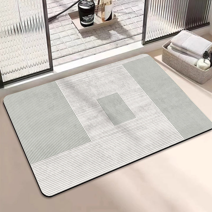 Geometric Pattern Textured Bath Mat Stornfield