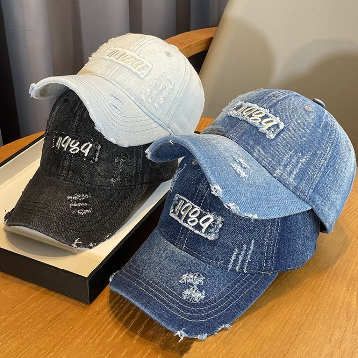 Women's Distressed Denim Baseball Cap Stornfield 1784188483